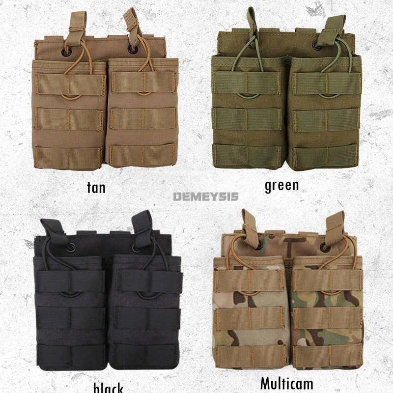 Airsoft Paintball Mag Pouch Single / Double / Triple AK M4 Rifle MOLLE Magazine Pouches Tactical Outddor Shooting Hunting