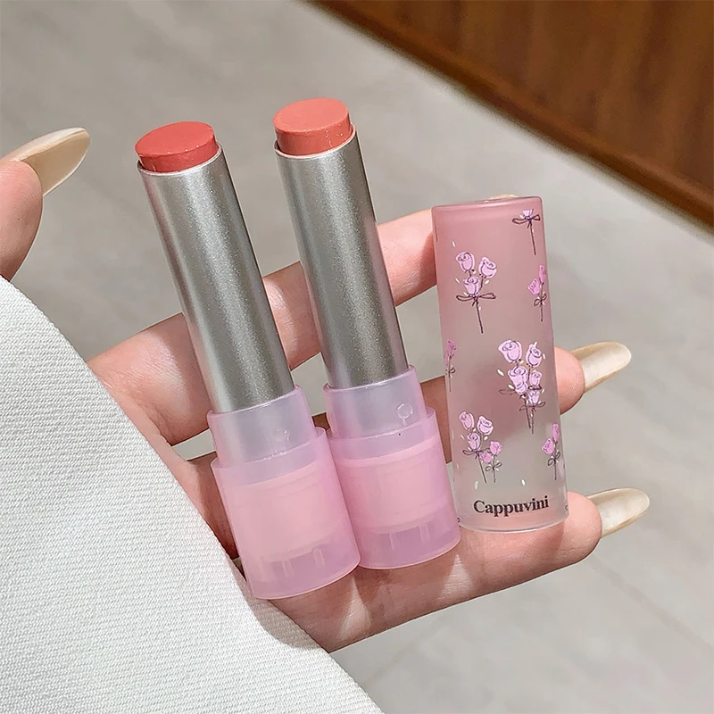 Floral Shine Lip Gloss Mirror - Long-Lasting, Non-Transfer Lip Glaze
