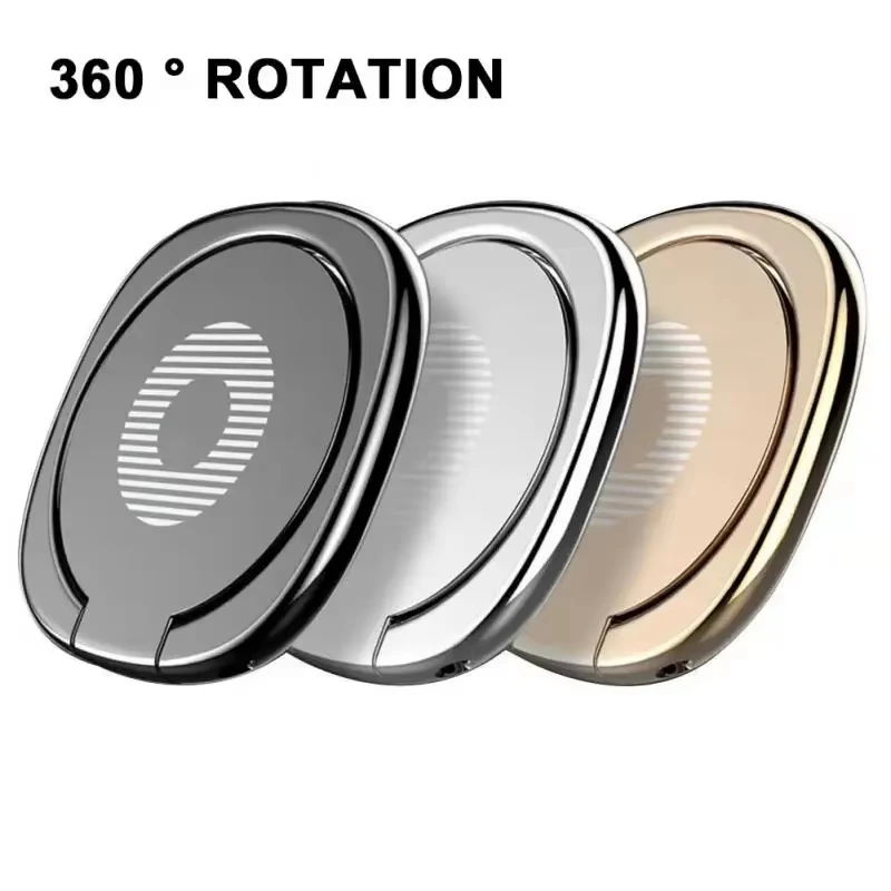 Ultra-Thin Rotatable Metal Phone Ring Holder & Stand