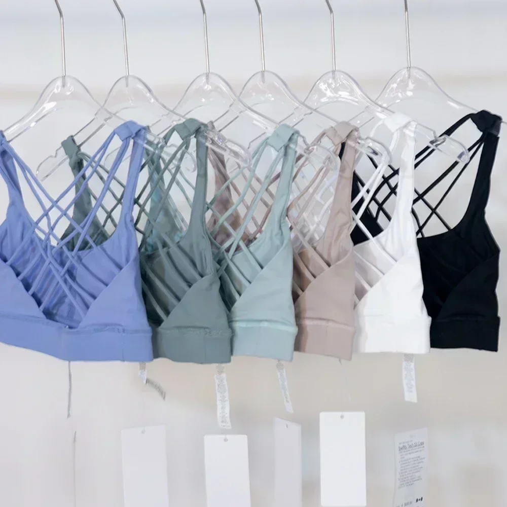 Lemon Women Stretchy Sport Tank Top Quick-drying Breathable Shock-proof Beautiful Back Sports Bra Yoga Gym Exercise Running Vest