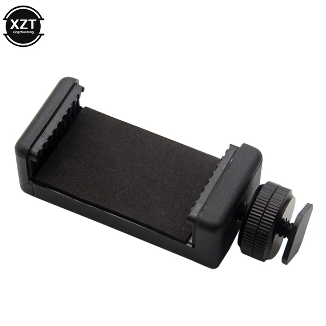 Adaptateur Clip Pour Téléphone Avec Rotule 360° - Filetage 1/4" Pour Trépied, Lampe - Compatible Smartphones 56-85 Mm