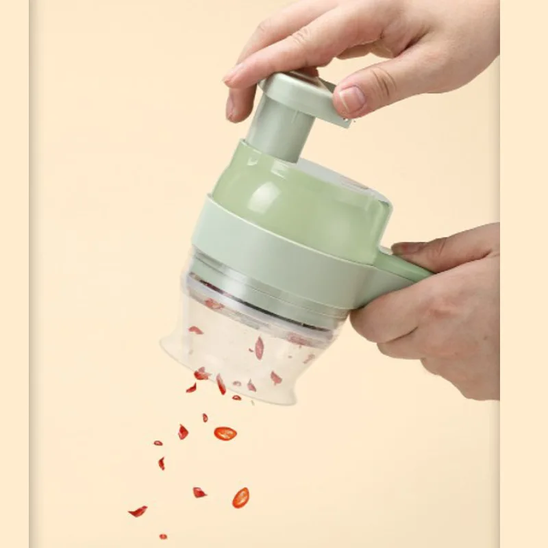 1PC Vegetable Chopper Household Multifunctional Rechargeable Garlic Beater Cooker Peeler Brush Dish Whisk Handheld Cooker Vegetable cutter