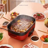 Electric Hot Pot Household Multi-Functional Barbecue Integrated Pot Cooking Electric Special Cooking Pot 2