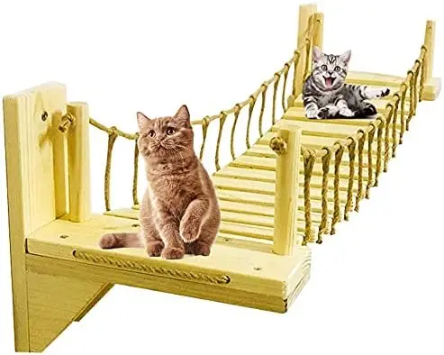 

-Mounted Cat Bridge with 2 Fixed Brackets Cat Perch Cat Mod Cat Condo Kitty Activity Furniture Cat Climber Tree Tower Cat Cloud