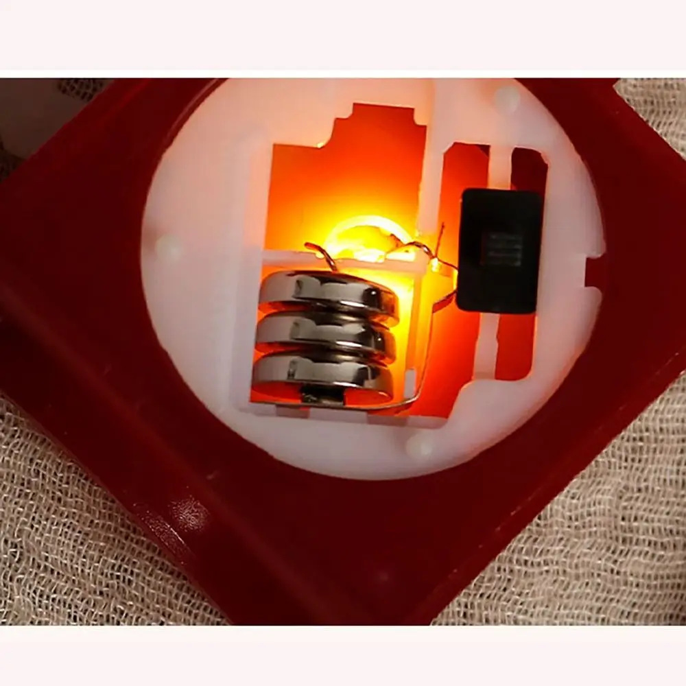 Trendy DIY Mini LED Glowing Fireplace Model Winter Christmas Halloween Gifts DIY Accessories Home Decor for 1/12 Dollhouse 3