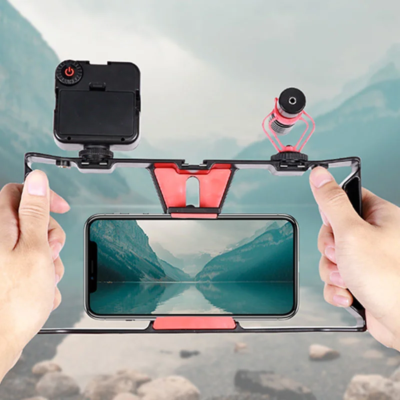 Support Smartphone Vidéo Rig avec Trépied 1/4" - Stabilisateur pour Téléphone
