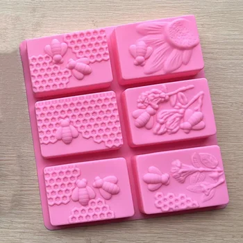 Bee Honeycomb Silicone Soap Mold 1