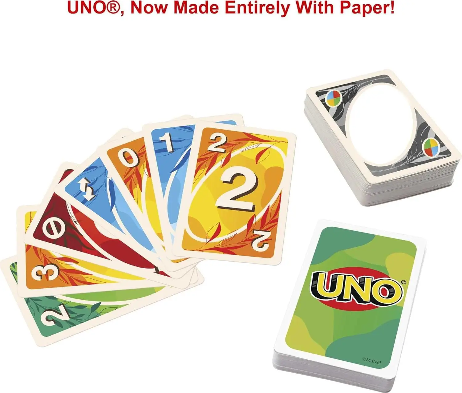 Games UNO Nothin’ But Paper Family Card Game with 112 Cards 5