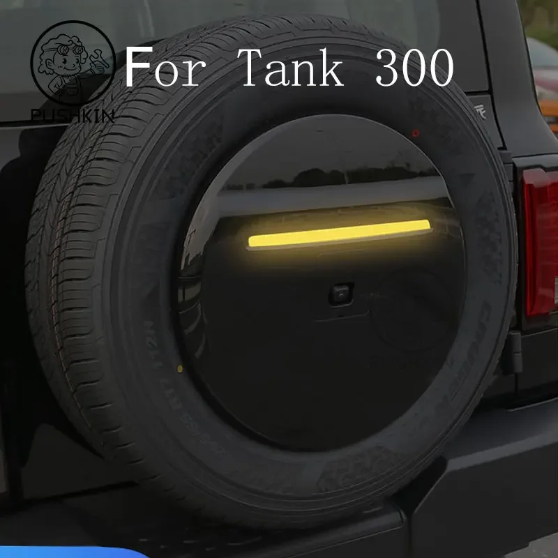 

For Great Wall GWM WEY Tank 300 Spare Tire Reflective Strip Warning Sticker Rear Tailgate Body Modification Car Accessories