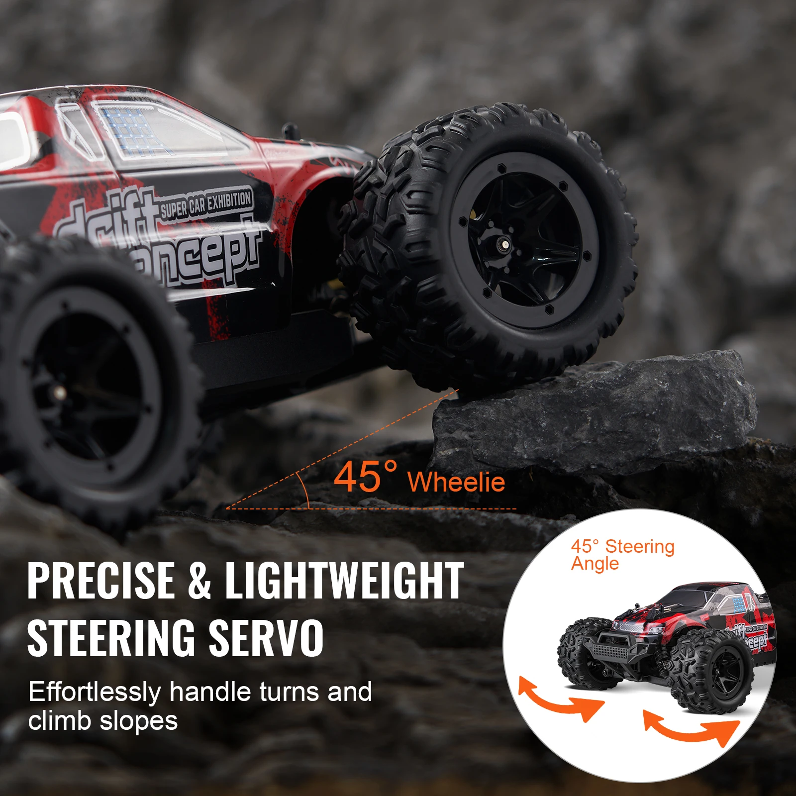 VEVOR 1:18 70KM/H36 RC Car High Speed Drift 4WD Racing Off Road Remote Control Car Monster Truck Toys for Kids Christmas Gifts 3