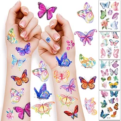 Butterfly Tattoos for Kids Womens 5pcs Waterproof Kids Tattoo Stickers Colorful Butterfly Tattoo Stickers Cute Temporary Tattoos