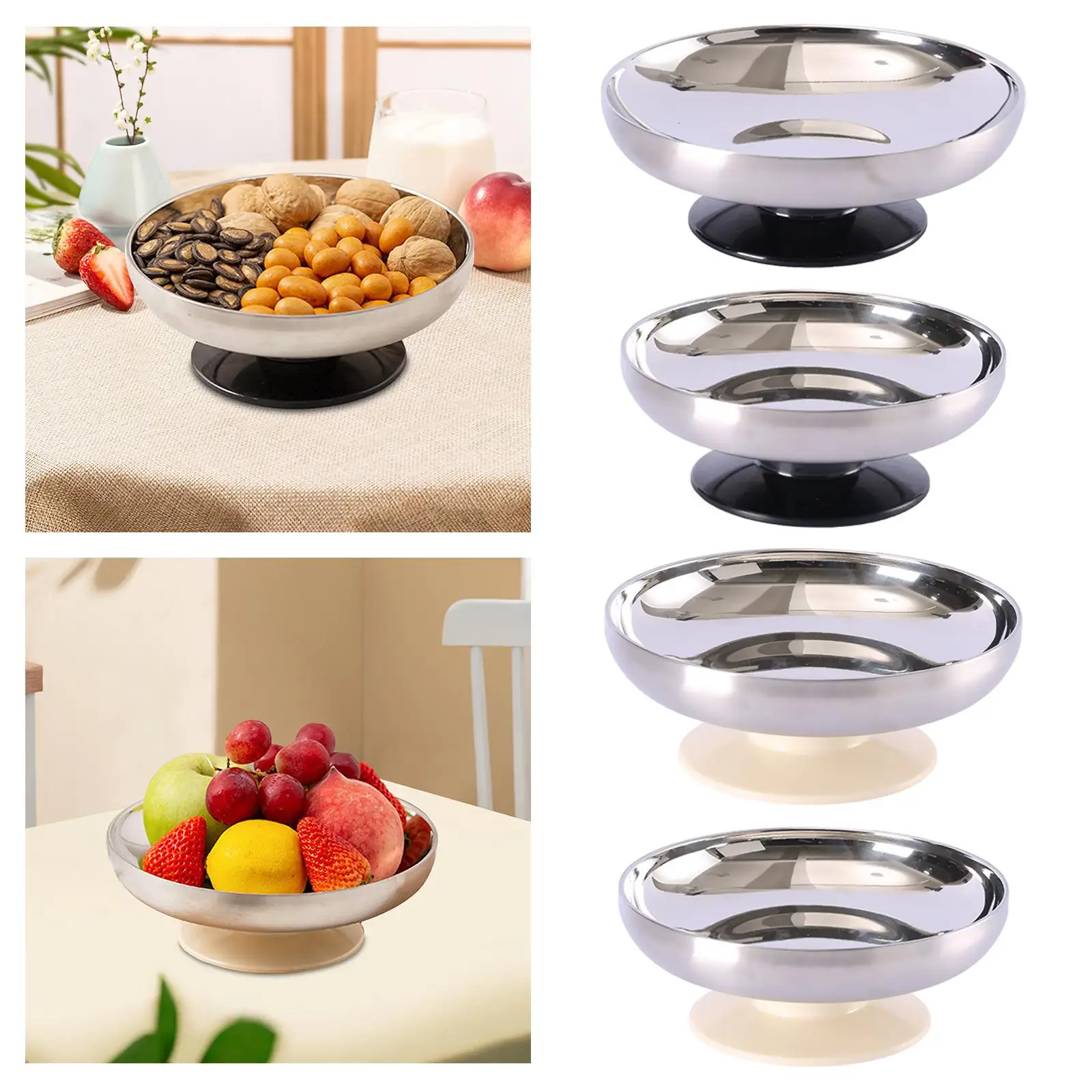 Fruit Snack Plate Dessert Tray Portable Breads Plate Food Plate Snack Storage Tray Nut Serving Plate for Home Kitchen Counter