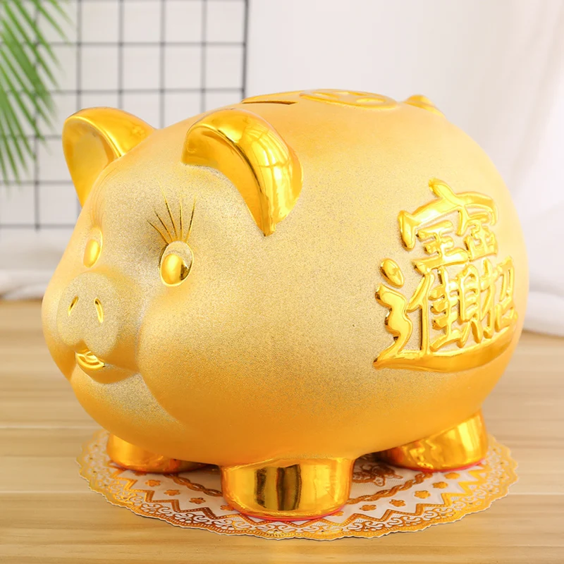 

Ceramic Coin Money Box Savings Ornament Hidden Storage Large Secret Pig Piggy Bank Adult Kids Gift Living Room hucha Home Decor