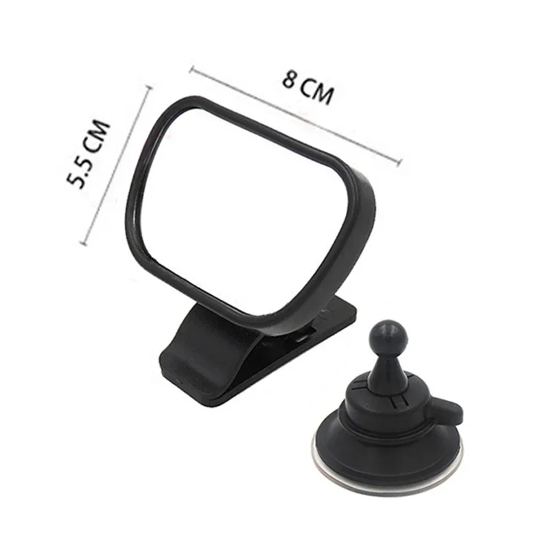 Baby Mirror 2 in 1 Monitor Car Accessories Mini Children Rear Convex Mirror Car Back Seat View Adjustable Auto Kids