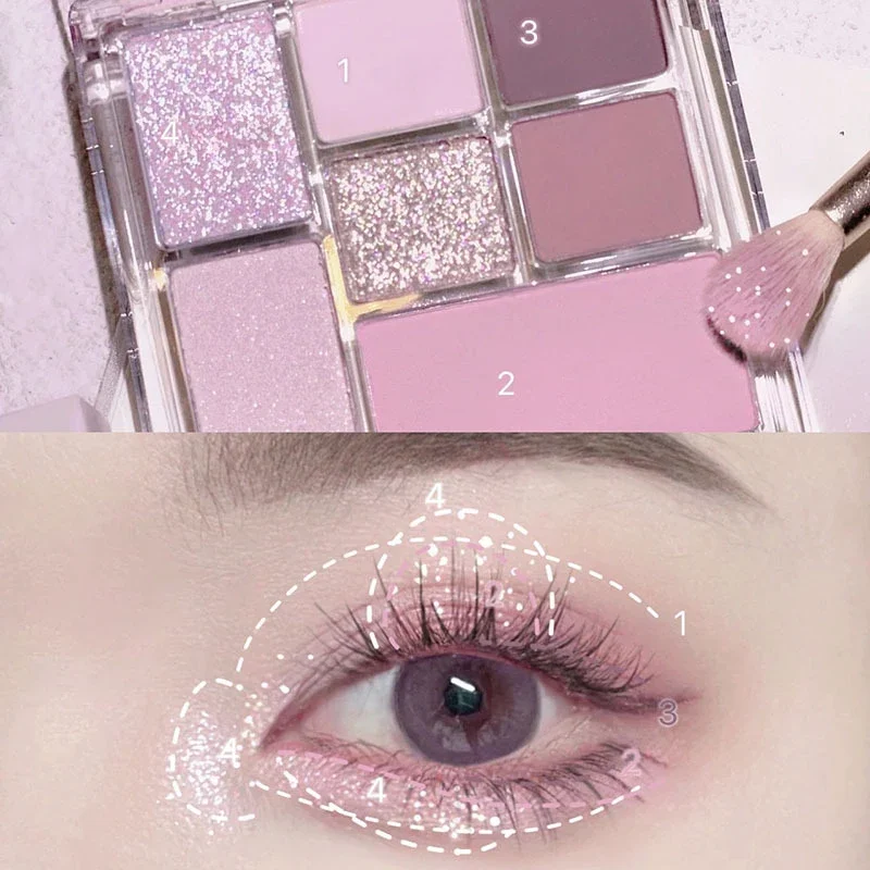 Eye Shadow Palette Create Dream Makeup Glitter Pearly Fashion Korean Charming Eye Makeup eye shadow eye shadow plate