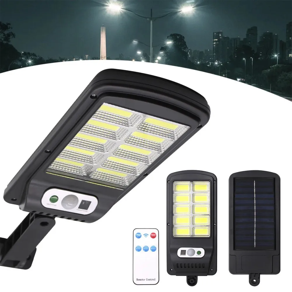 3 Modes Led Solar Street Lights 120 Led Remote Control Solar Parking Lights Wire