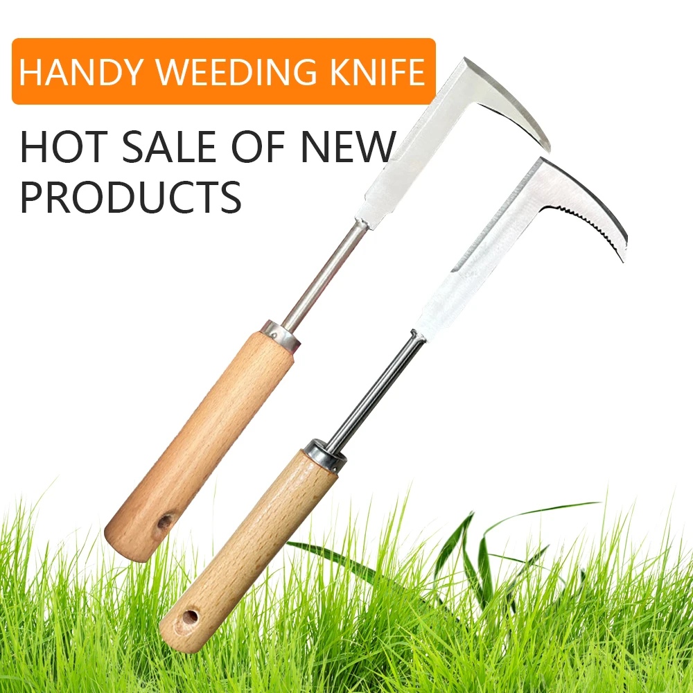 Road Crack Weeding Tool Handle Garden Lawn Patio Sidewalk Weeding Shovel Durable Blade Household Carbon Steel Garden Hand Shovel