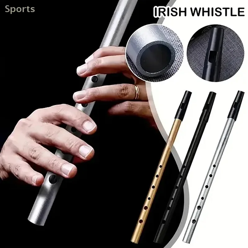 1PC Authentic Irish Whistle Flute C/D Key Tin Penny Whistle With 6 Holes Perfect Traditional Irish Music Musical Instrument