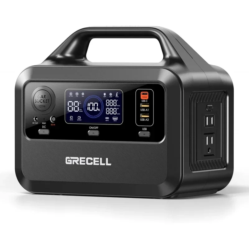 

GRECELL Portable Power Station 300W, 230Wh LiFePO4 (LFP) Battery, 1.5hrs Fast Charging, 2 Up to 300W(Peak 600W) AC Outlets, Sola