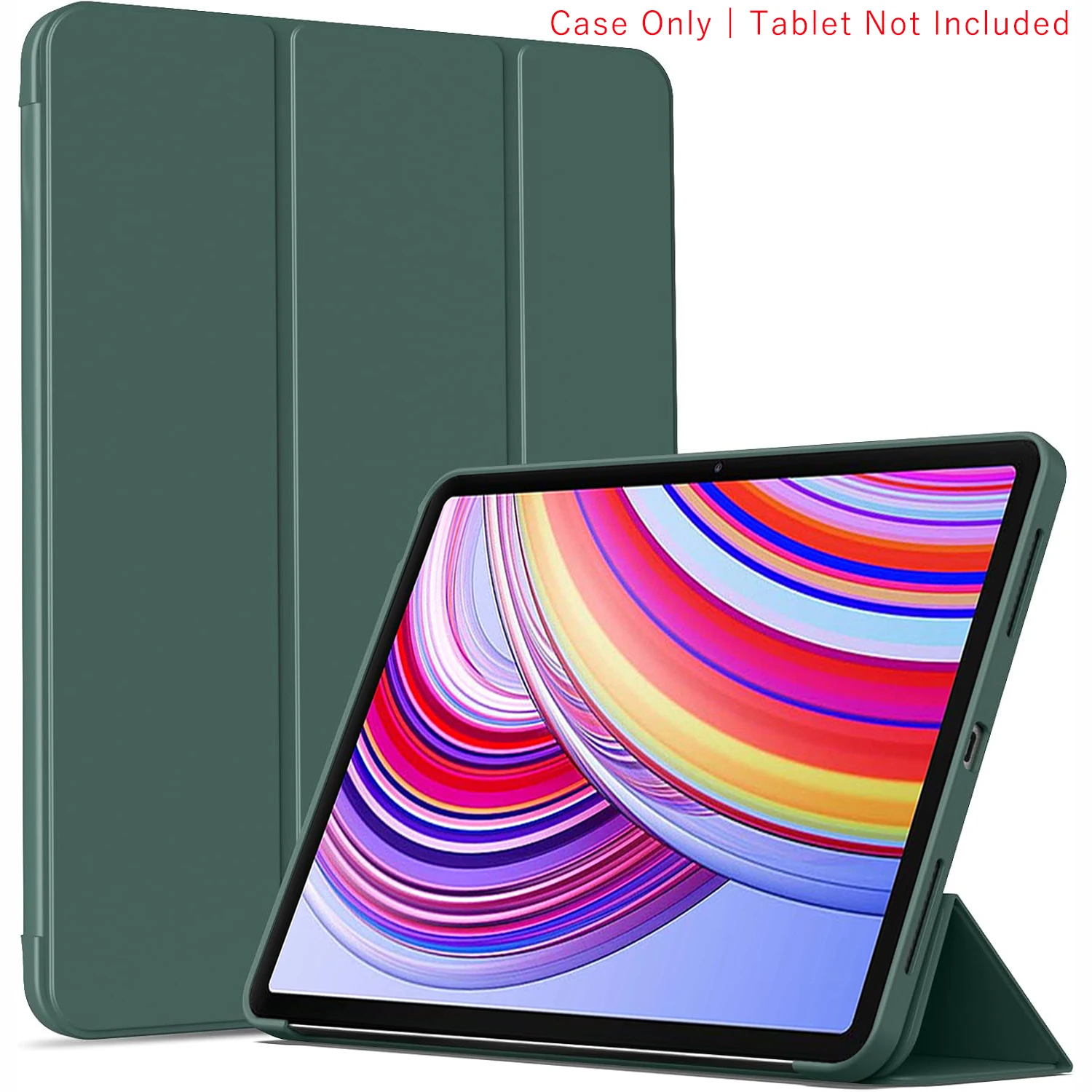 Tri-fold Flip Case - Magnetic Stand PU Leather Protective Cover with Auto Sleep/Wake Function