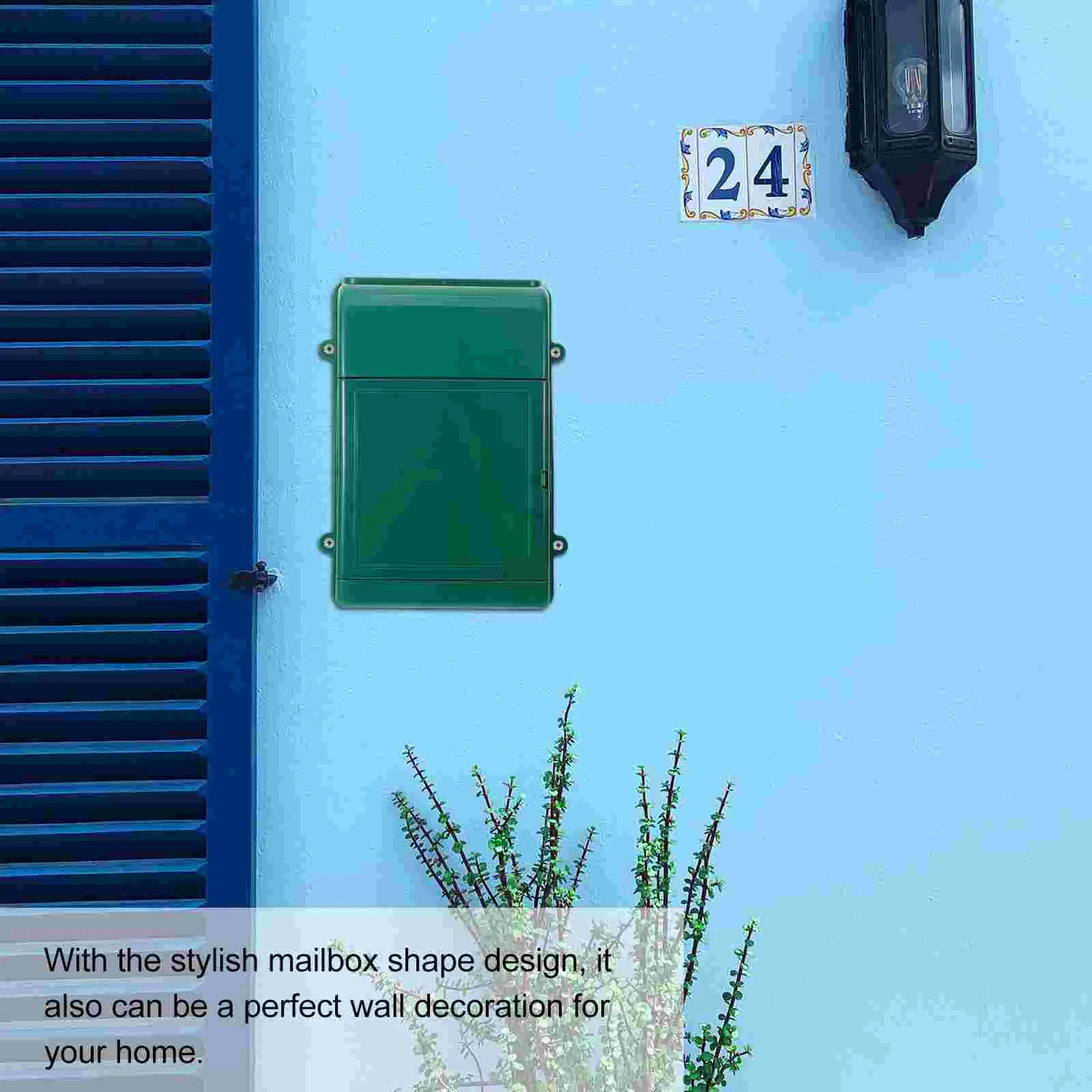 Postal Mail Box Home Mailbox Outdoor Plastic Wall Mount Charity Metal Simple Style wall mounted mailbox