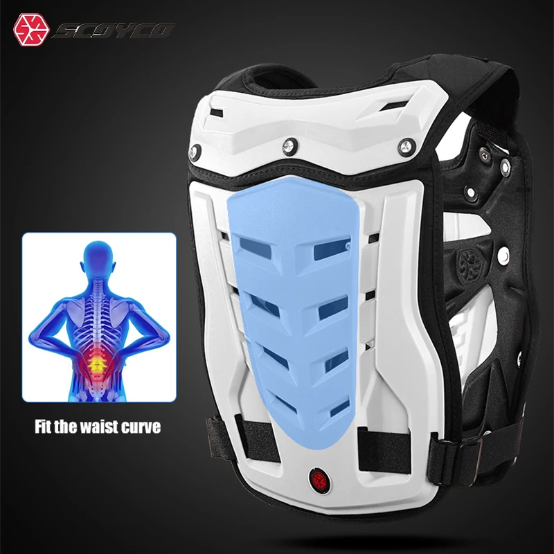 SCOYCO Off-road Motorcycle Armor Vest Motocross Riding Body Armor Jacket Chest Back Protective Dirt Bike MTB Vest Protector Gear