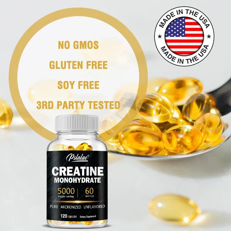 Creatine Monohydrate Capsules Build Muscle Improve Athletic Performance Improve Energy Endurance and Promote Recovery