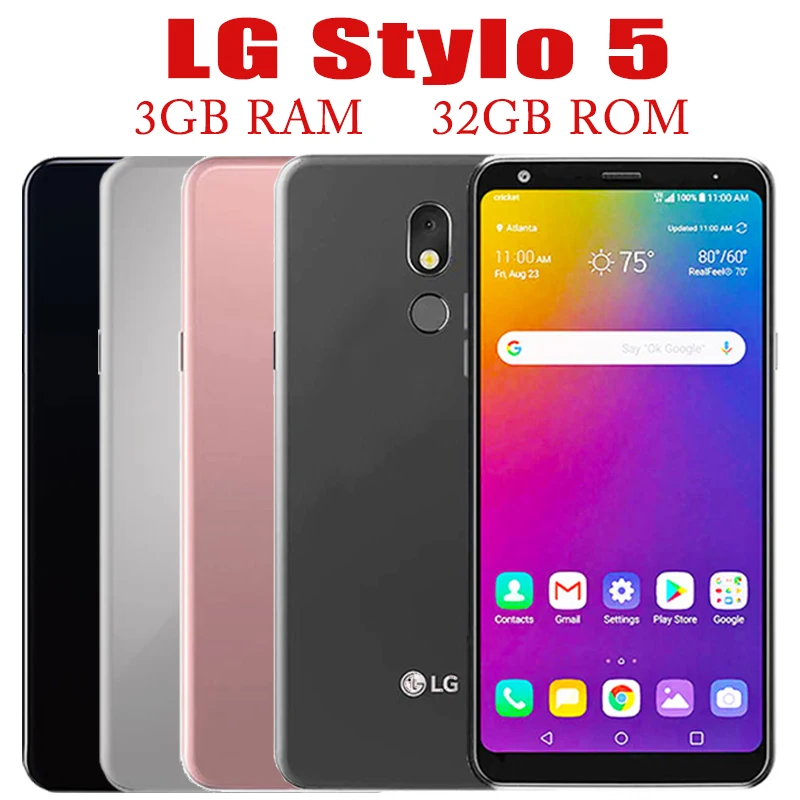 Originale Sbloccato Lg Stylo 5 Q720 Touch Mobile 32Gb Rom 3Gb Ram Fotocamera Cellulare 13Mp 6.2 "International Edition Smartphone Bar
