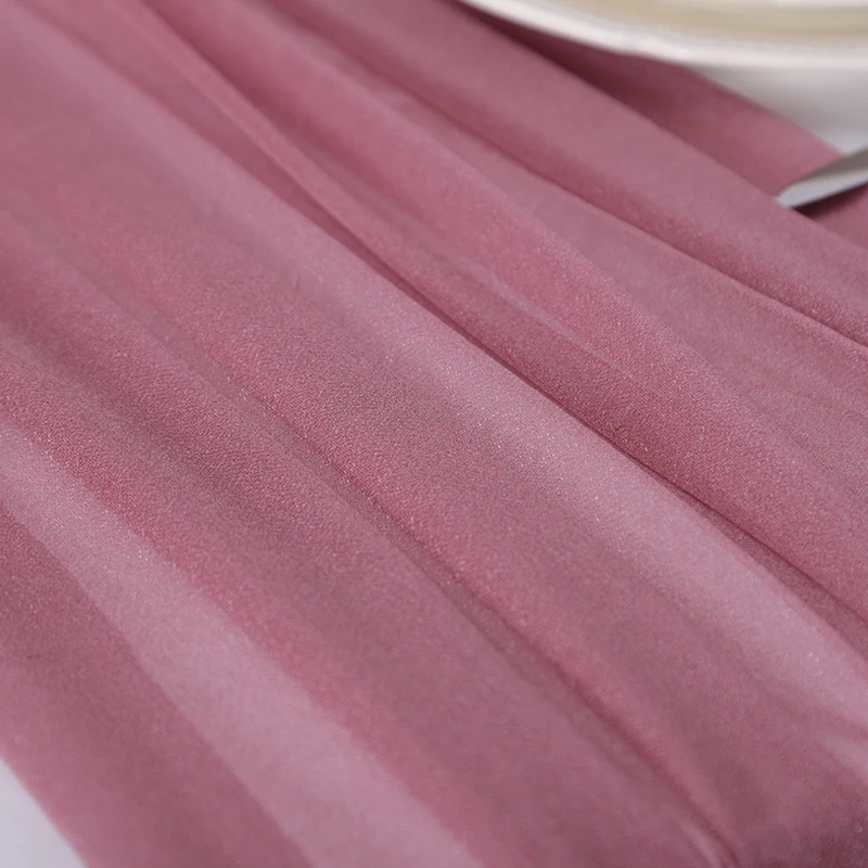 Chiffon Table Runner Vertical Tablecloth for Table Decorations Shiny Fabric Merry Christmas Decorations 2026 Wedding Decoration