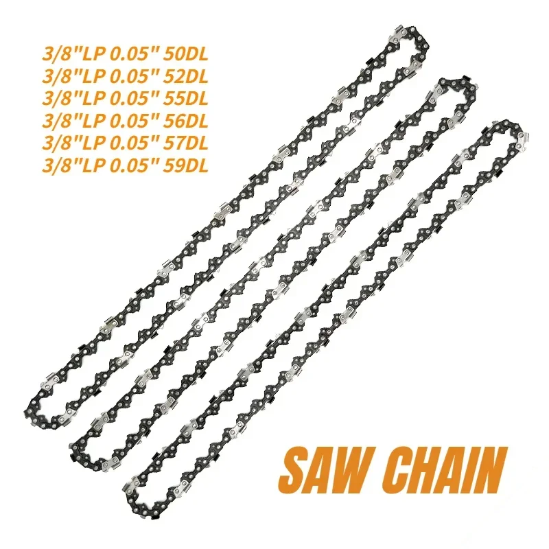 Set 3 Catene Per Motosega Da 35,5 Cm (14") Con 2 Lime - Passo 3/8 - Calibro 1,1 Mm - 50 Maglie - 4