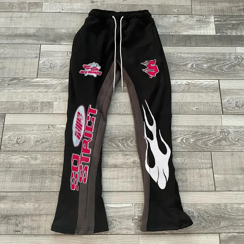 Y2K Flared Pants For Women 3D Printing Casual Fashion Spring Autumn High Waist Long Trousers Vintage Streetwear