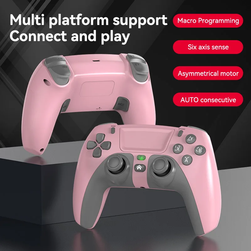 NEW P08 Wireless Joystick For PS4/Switch/iOS/Android/PC Gaming Controller Bluetooth Handle Console Accessories Macro Backkey