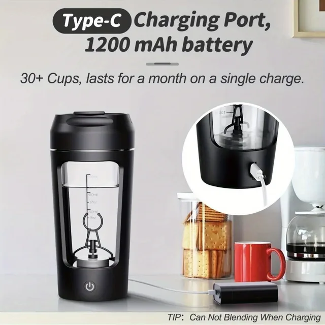 500ML Electric Protein Powder Mixing Cup Automatic Shaker Bottle Mixer Shake Bottle Milk Coffee Blender Kettle fro Gym outdoor - Image 4