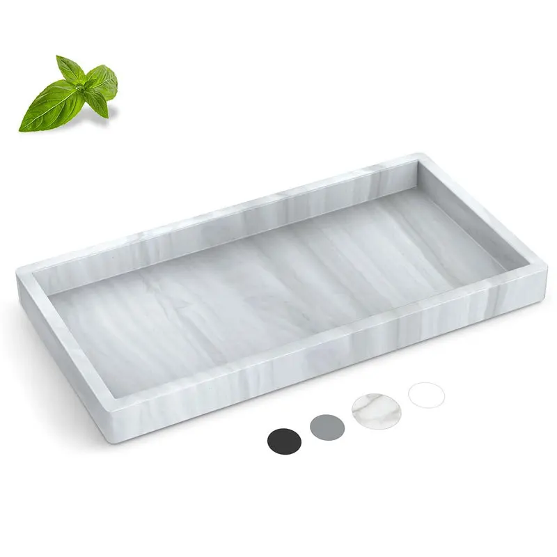 Toilet Tank Tray for Bathroom,Multifunctional Silicone Shatterproof  Bathroom Tray,Bathroom Trays for Counter,Soap Tray for Kitchen Sink,Vanity