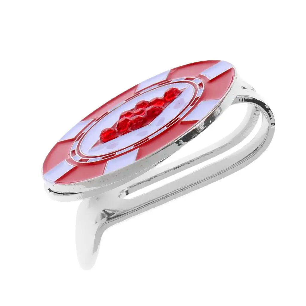 Sturdy Heart Pattern Magnetic Golf Ball Marker Clip On Golf Cap Visor Gift Red