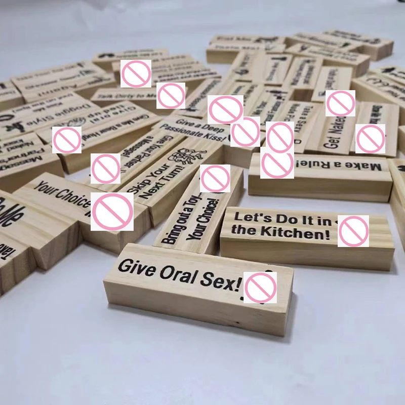 Block Tower Game 48pcs Couple Activities Date Night Ideas Valentine Tumbling Tower Stacking Blocks Game For Adults Night Party stacking blocks game