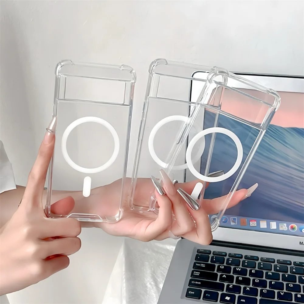 Clear Magnetic Phone Case with Magsafe Wireless Charging and Acrylic Protection