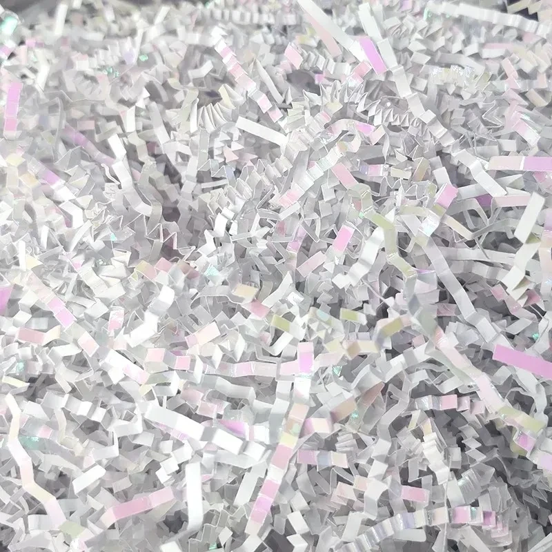 Radiant Rose Gold Metallic Glitter Raffia for Gift Box Filler and Craft Decor