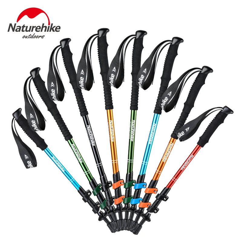 Naturehike 3 Node Adjustable Trekking Pole Ultralight Aluminum Alloy Telescopic Walking Hiking Climbing Sticks Adult Child 3