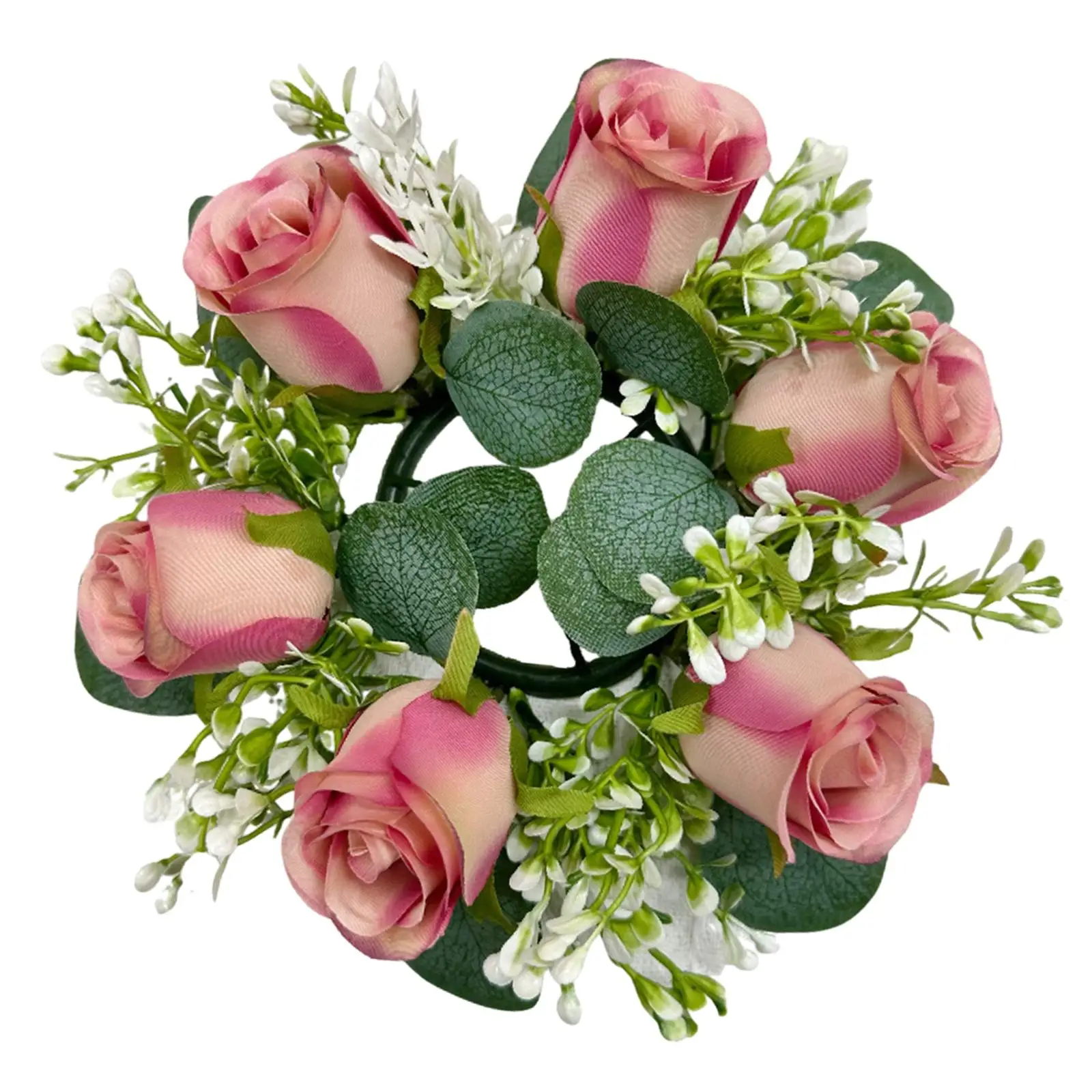 LANDENGWANG Anillo De Vela Floral Verde, Coronas Para Centros De Mesa,  Anillos De Vela Para Pilares,, image size:1600x1600