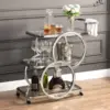 Home Bar Serving Carts 3 Tier Kitchen Carts on Wheels Mobile Bar Carts for Home Kitchen Dining Room Living Room Party, Chrome 1