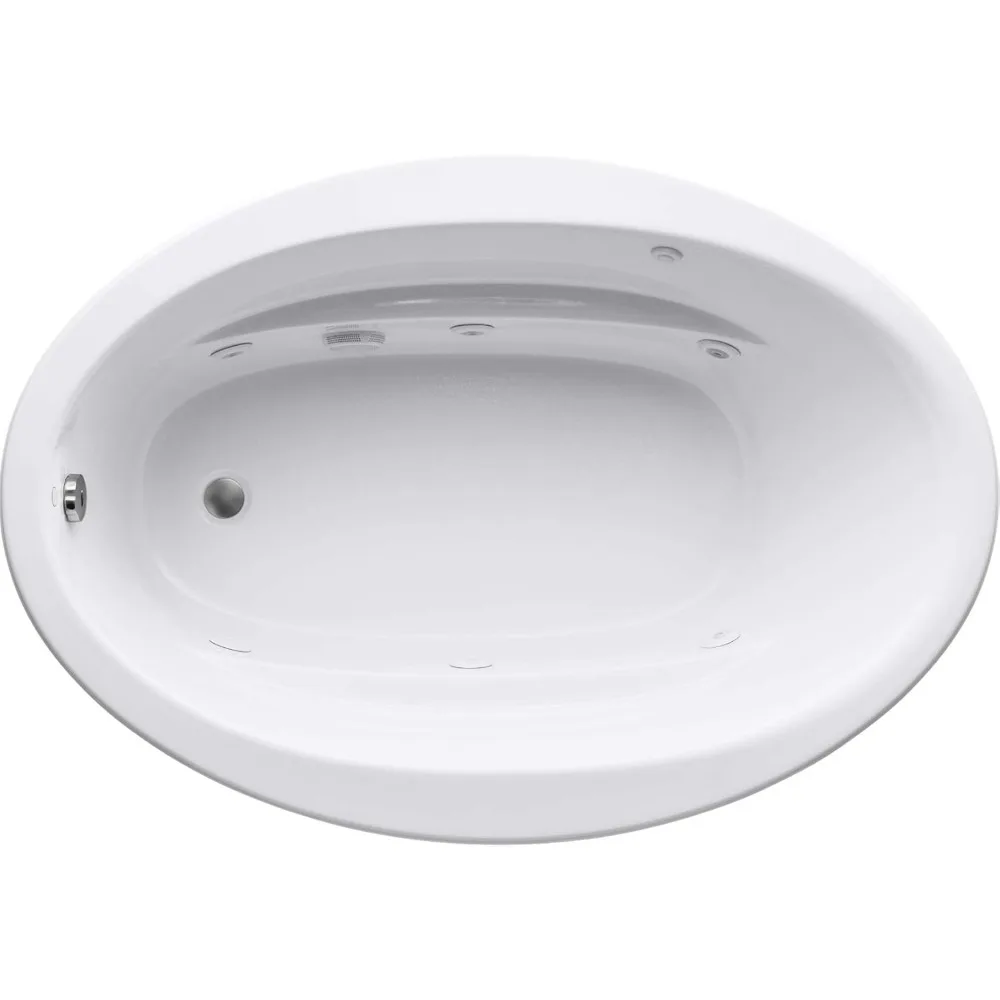 K-1162-S1-0 Sunward ExoCrylic Drop-In Whirlpool with End Drain, White, 60 x 42-Inch 3