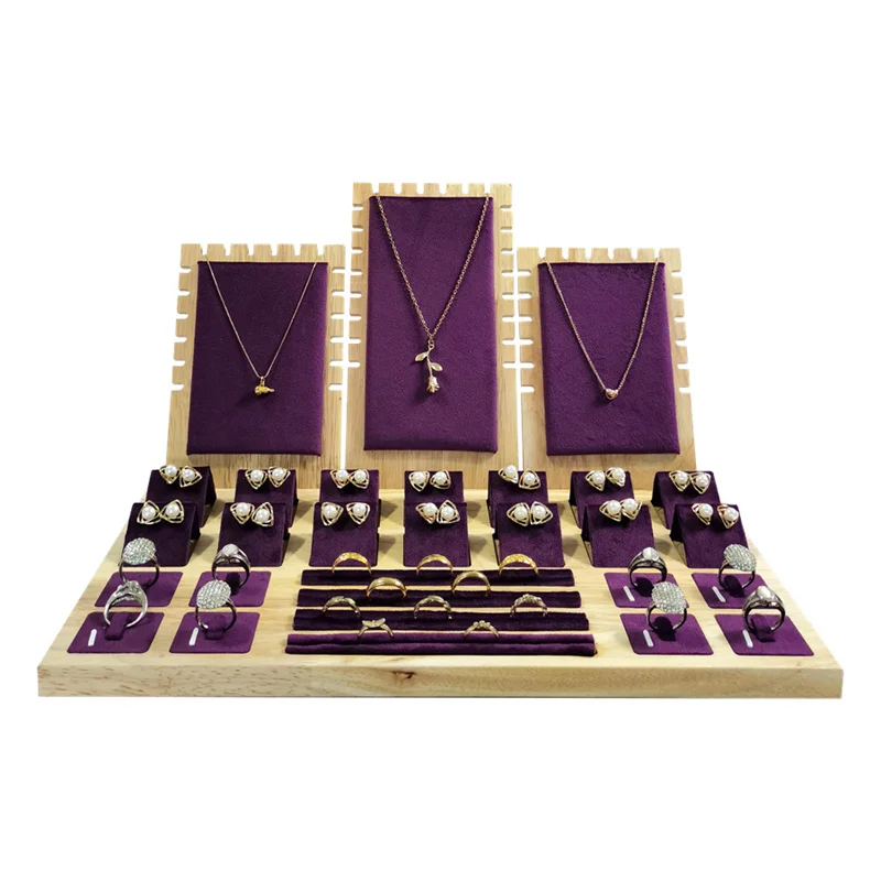 Jewelry Display Tray Set with Multiple Compartments for Necklace, Bracelet, Earrings &a... - SKU JDTS2123 - UGI Packaging