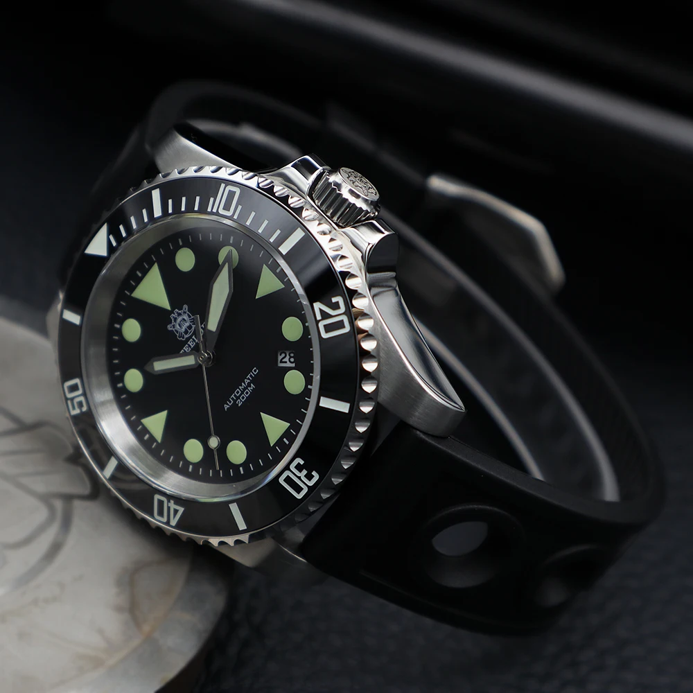 Steeldive Top Brand Luxury Men's Watch 20Bar Waterproof Date Luminous Diver Clock Male Sports Quartz Watch Relogio Masculino