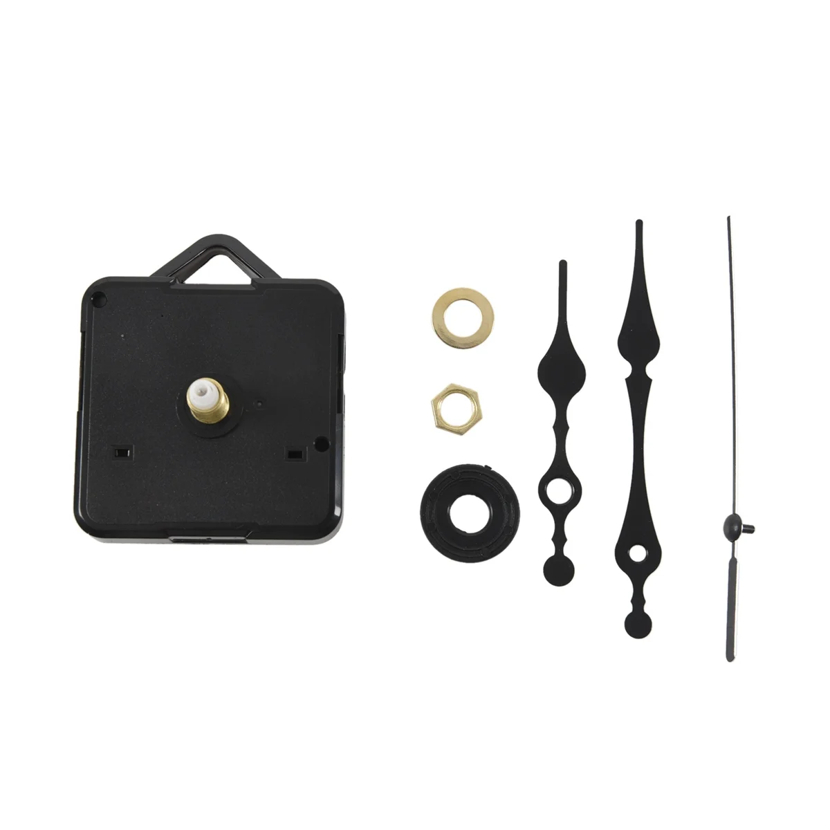 

Clock Movement Mechanism with Black Hour Minute Second Hand DIY Tools Kit