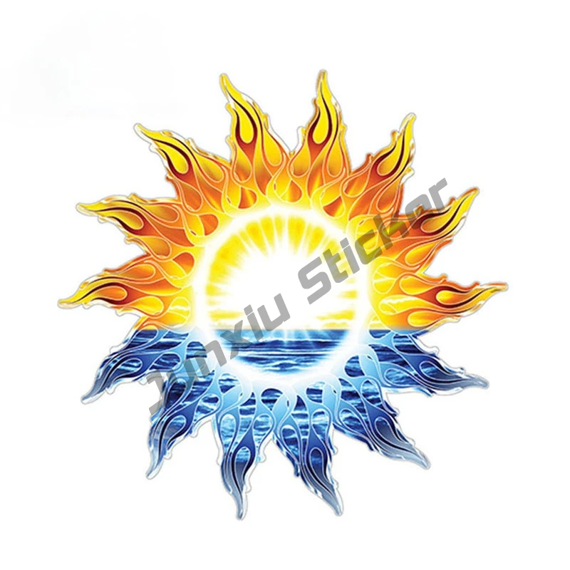 

Creativity RV Trailer Motorhome Camper Car Sticker Decal Tribal Sun Ocean Graphic Tropical Waterproof Accessories PVC12x12cm