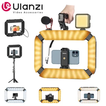 Smartphone Video Rig Ulanzi U200 Ultimate Handheld LED Ring Light Selfie Light Estabilizador de vídeo para câmera Gopro Shotting