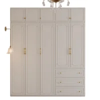 Dressing chambre armoires multifonctions étagères en bois grands armoires tiroir moderne Armario Ropero dortoir meubles de maison 6