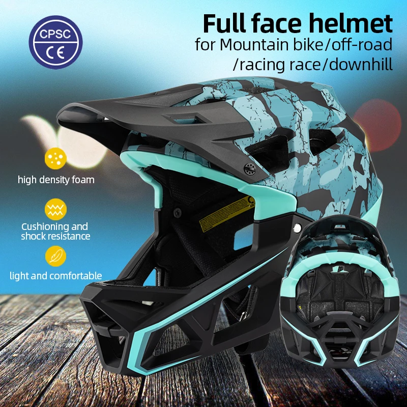 

Professional Bike Helmet Breathable Bicycle Helmet CE Safety Man's MTB Helmets for Certified Motorcycle Casco Full Face Mtb XC