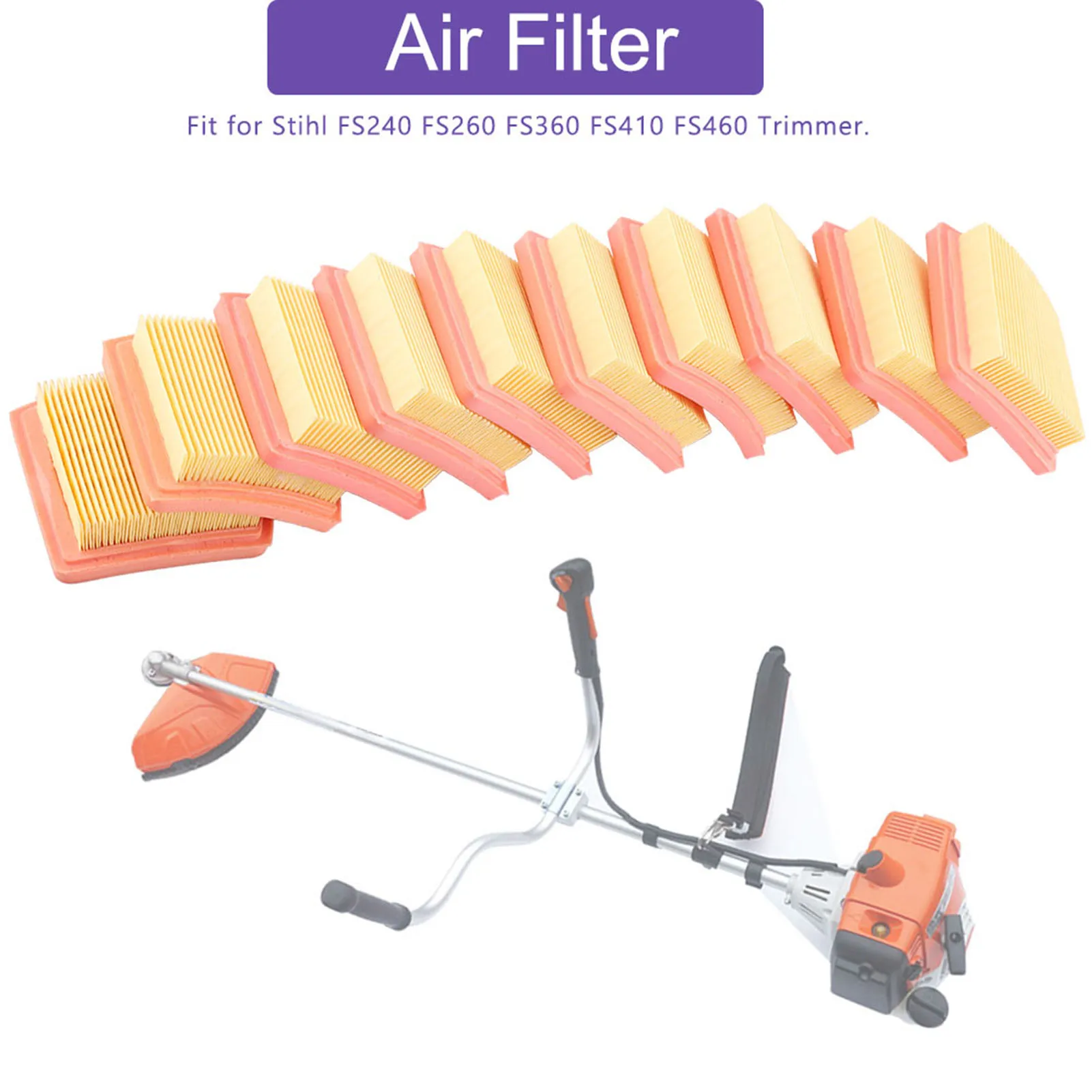 Filter Cleaner 10 X For FS410 FS460 FS240 FS260 FS360 Trimmer Filter Cleaner brush cutter parts brushcutter replacement parts brush cutter kit grass trimmer accessories lawn mower accessory